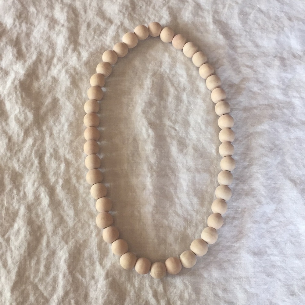 Wooden bead necklace